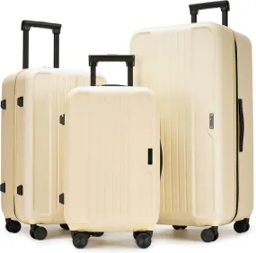 30inch Hardside large suitcase, Trunk Luggage with Spinner Wheels,Lightweight Suitcase with TSA Lock,30%/70% Split Opening20inch.24inch.30inch Pale Yellow