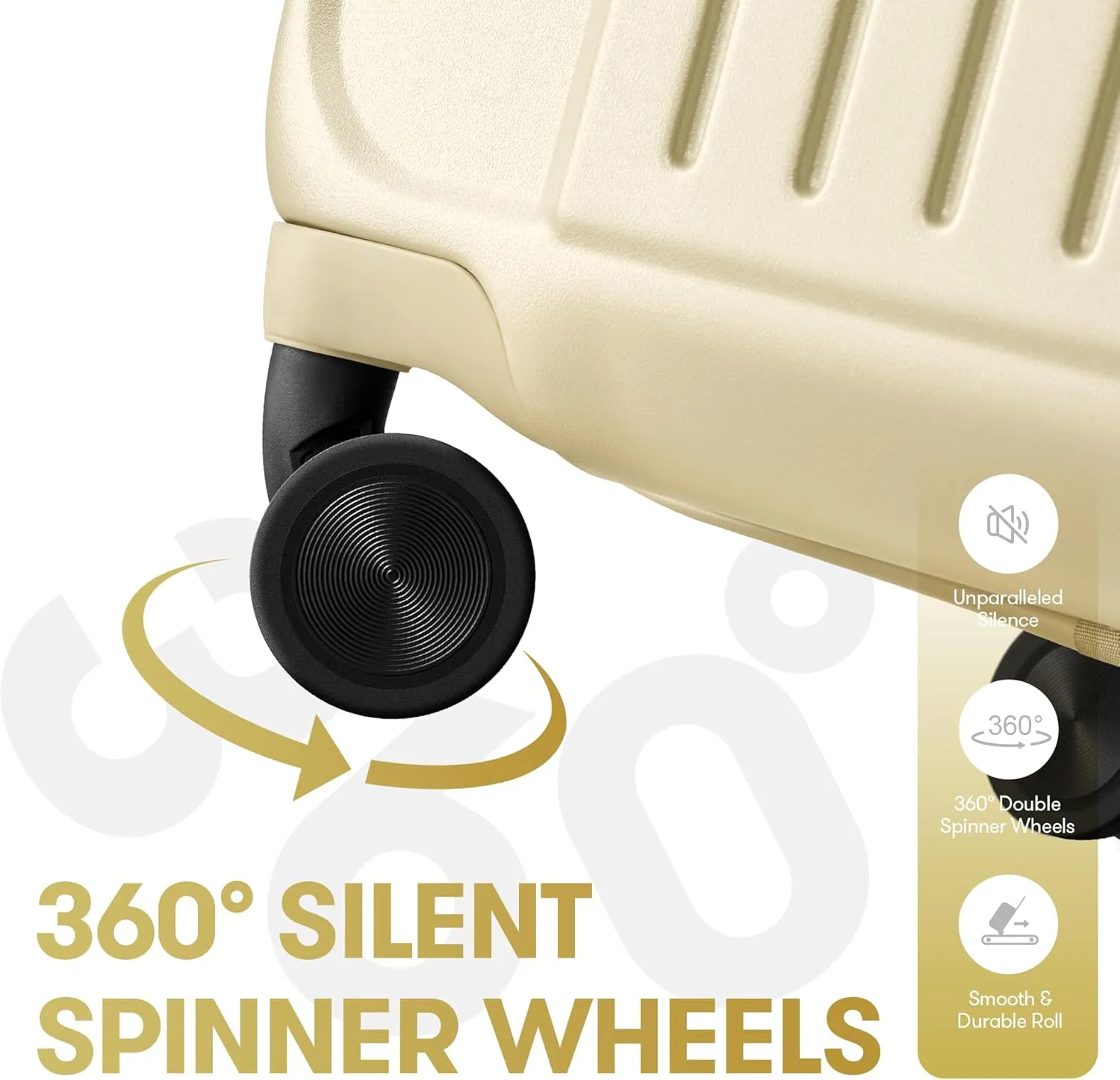 30inch Hardside large suitcase, Trunk Luggage with Spinner Wheels,Lightweight Suitcase with TSA Lock,30%/70% Split Opening20inch.24inch.30inch Pale Yellow