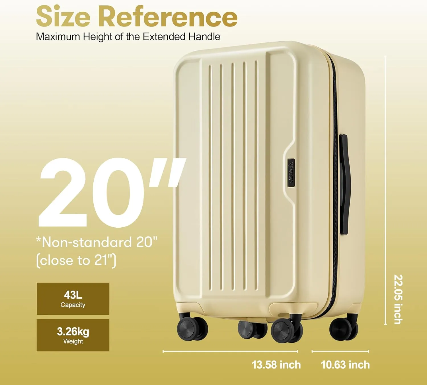 30inch Hardside large suitcase, Trunk Luggage with Spinner Wheels,Lightweight Suitcase with TSA Lock,30%/70% Split Opening20inch.24inch.30inch Pale Yellow
