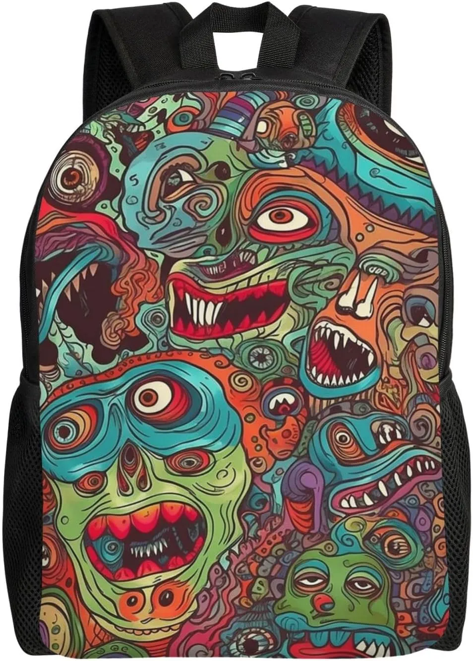 Abstract Monster Travel Backpack for Women Men Large Laptop Bag 16.1Inch College Bag Casual Daypack