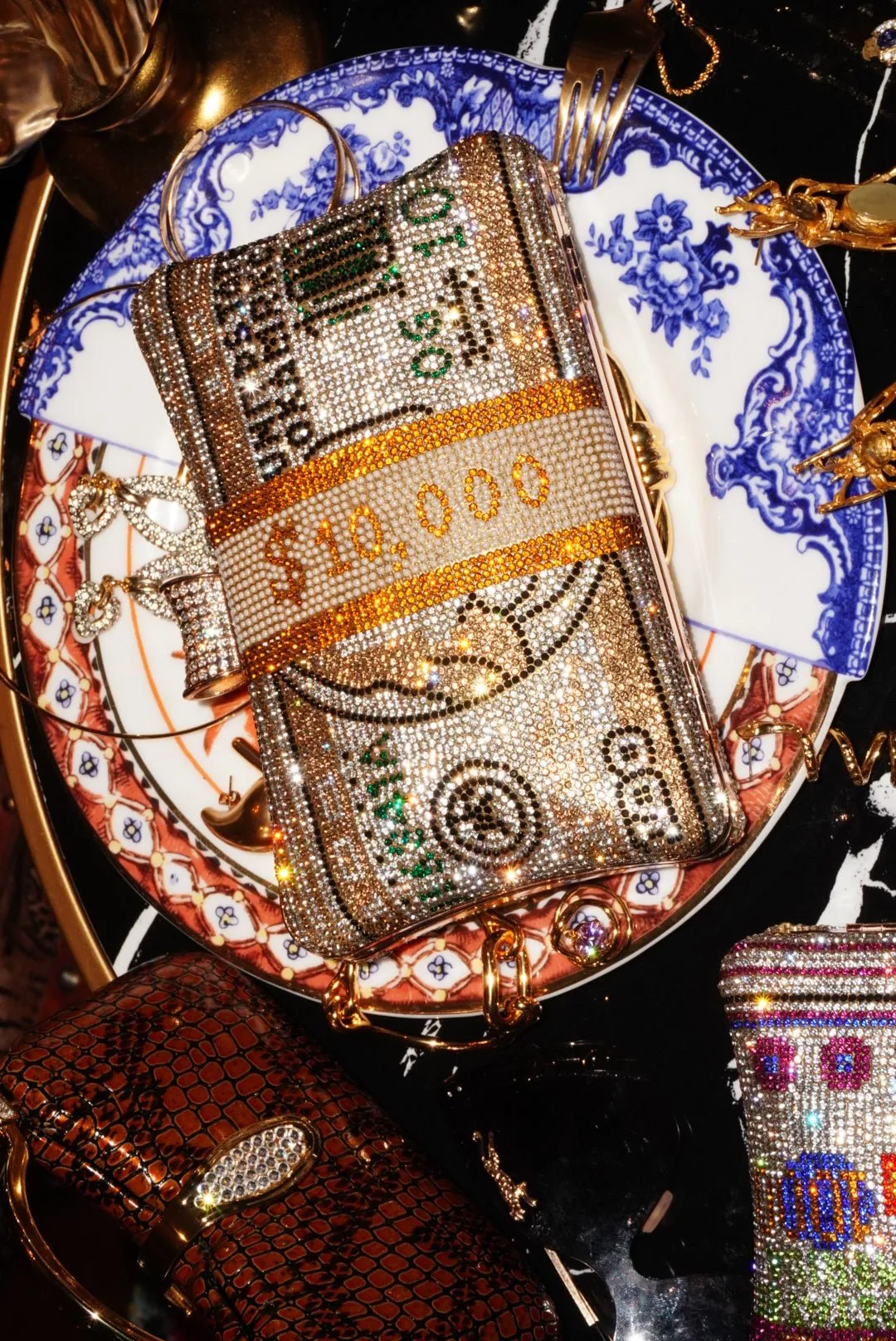Art Basel Gold Money Party Clutch
