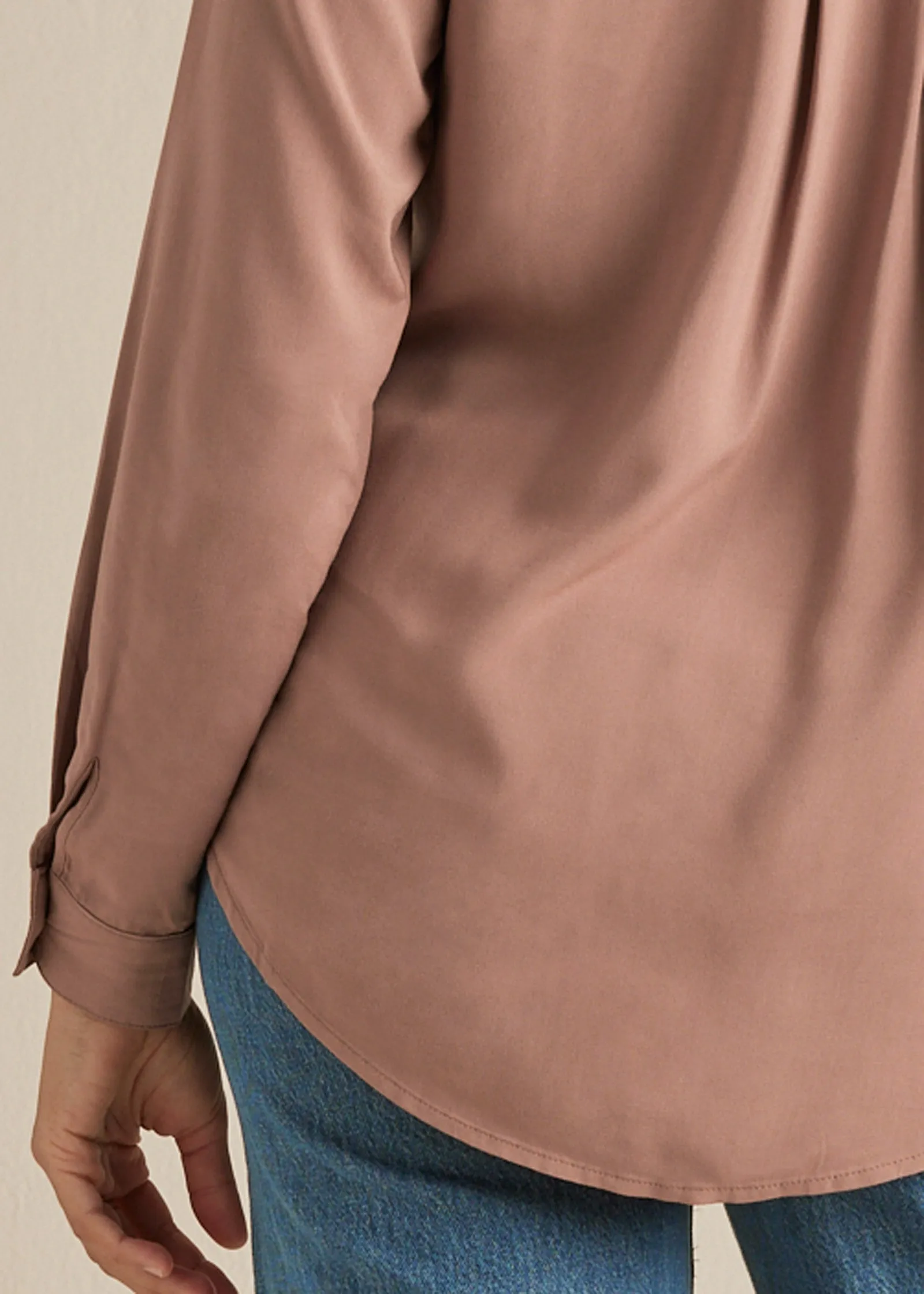 Button-Up Blouse - Taupe