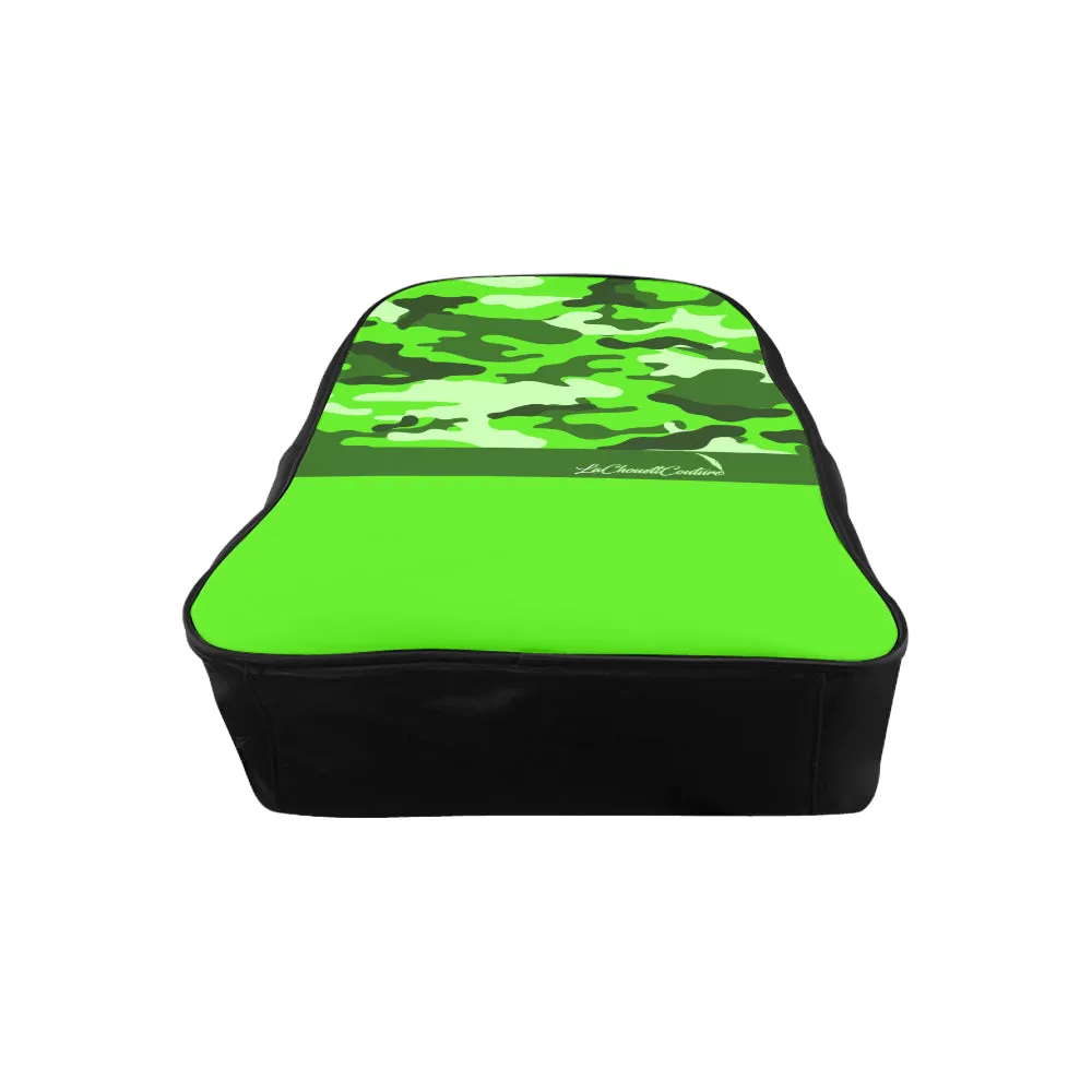 CAMOUFLAGE GREENFLUO School Backpack (Medium)