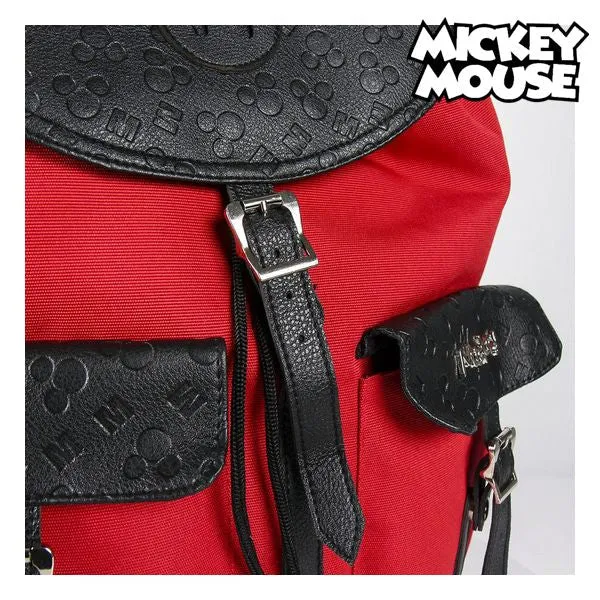 Casual Backpack Mickey Mouse Red Black
