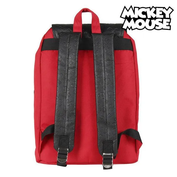 Casual Backpack Mickey Mouse Red Black