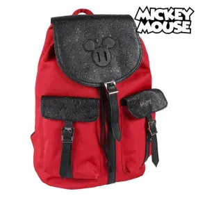 Casual Backpack Mickey Mouse Red Black