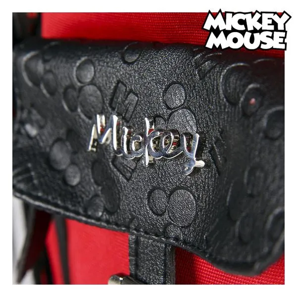 Casual Backpack Mickey Mouse Red Black
