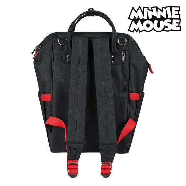 Casual Backpack Minnie Mouse Black Red