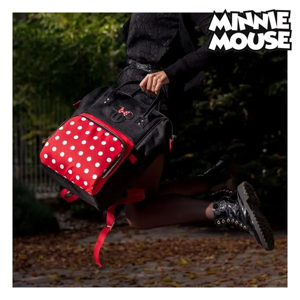Casual Backpack Minnie Mouse Black Red