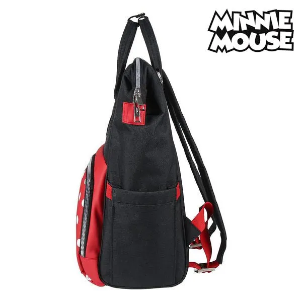 Casual Backpack Minnie Mouse Black Red