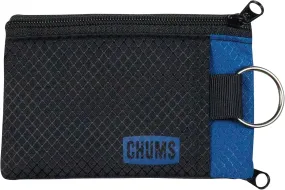 Chums Surfshorts Wallet - Lightweight Slim Wallet with RFID Blocking Card & Clear ID Window - Zippered, Minimalist Wallet w/Key Ring - Solid Colors