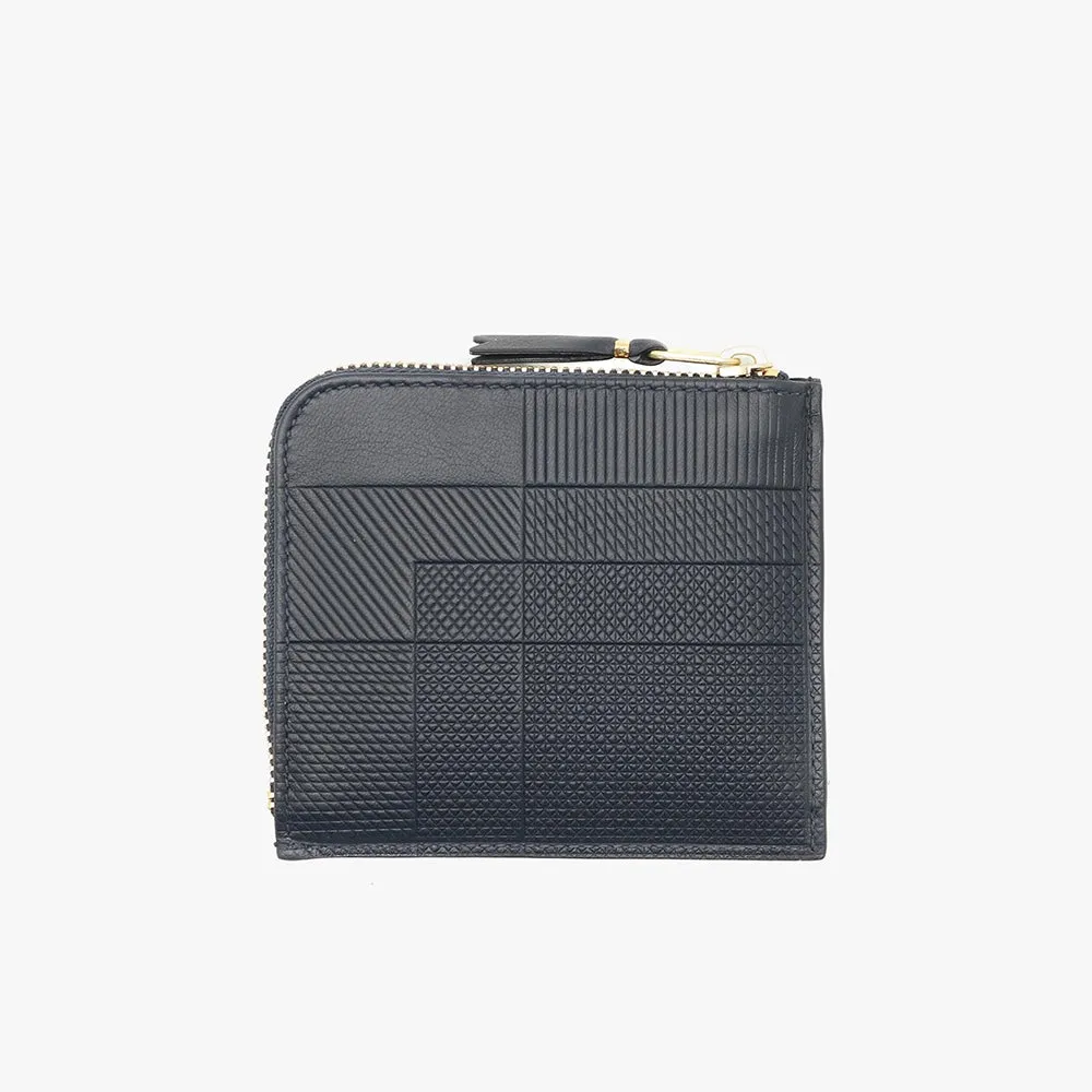 COMME des GARÇONS WALLET Intersection Half Zip Wallet / Navy