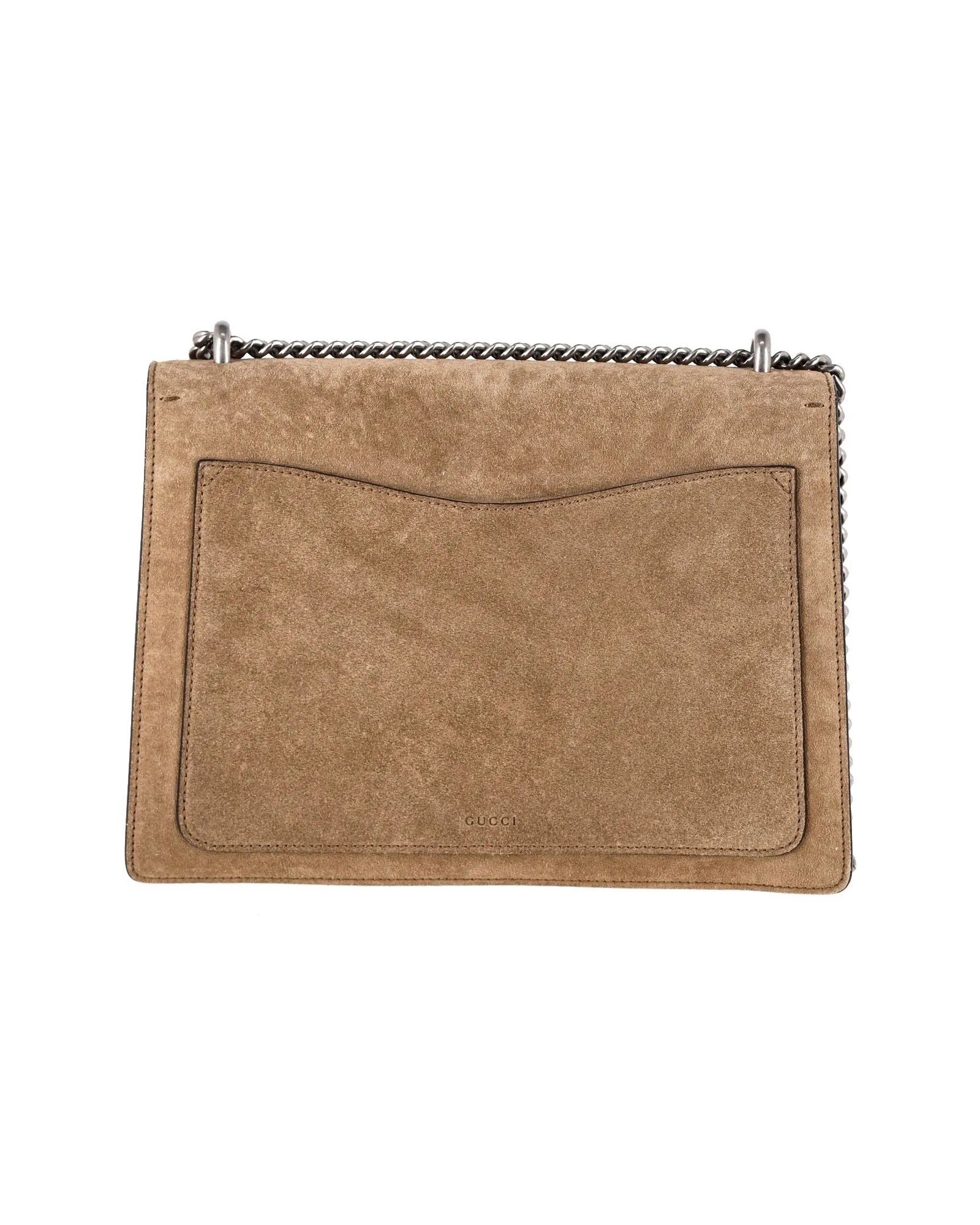Gucci Medium Dionysus Chain Handbag in Beige Suede