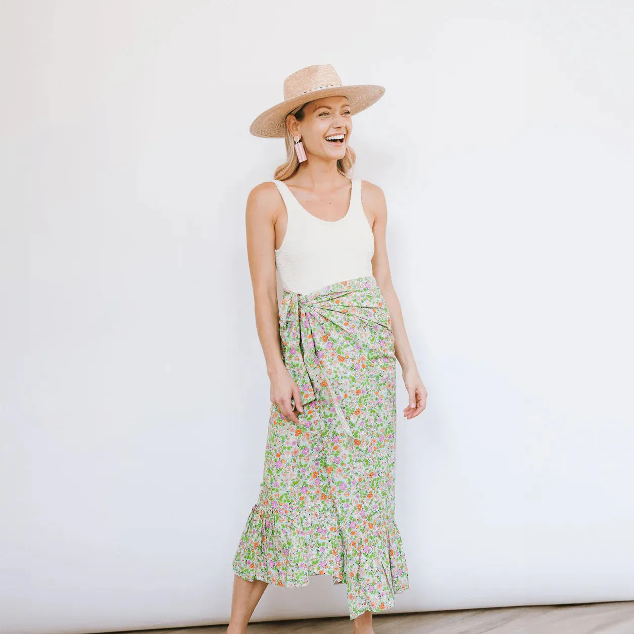 Key Lime Flower Vienna Sarong