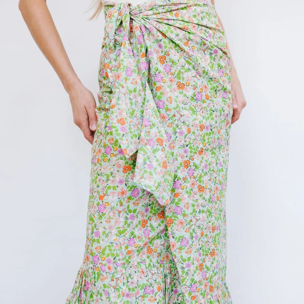 Key Lime Flower Vienna Sarong