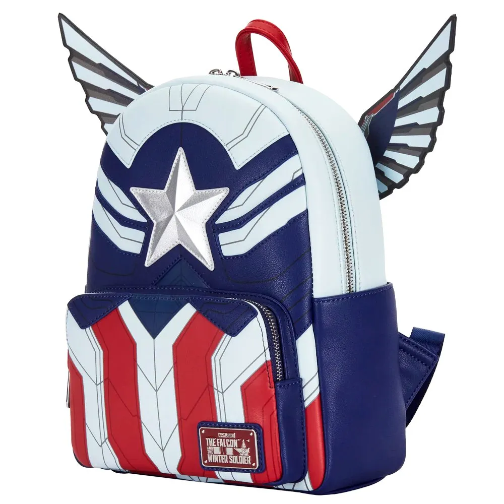 Loungefly x Falcon Captain America Mini Backpack Wallet