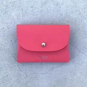 Minimal card holder wallet- Raspberry Red
