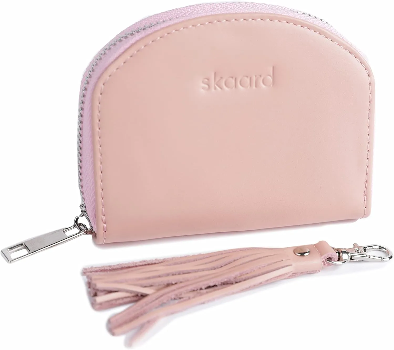 skaard Wallet Card Holder for Ladies| Small | Genuine Leather | Pink| Purse, Pink, Minimalist