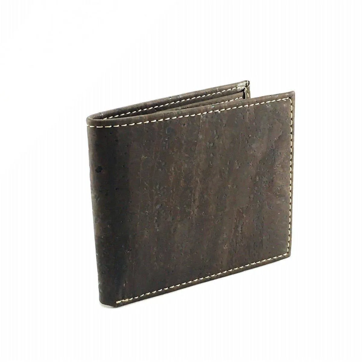 Slim Cork Wallet Minimalist Vegan Wallet for Men in Brown