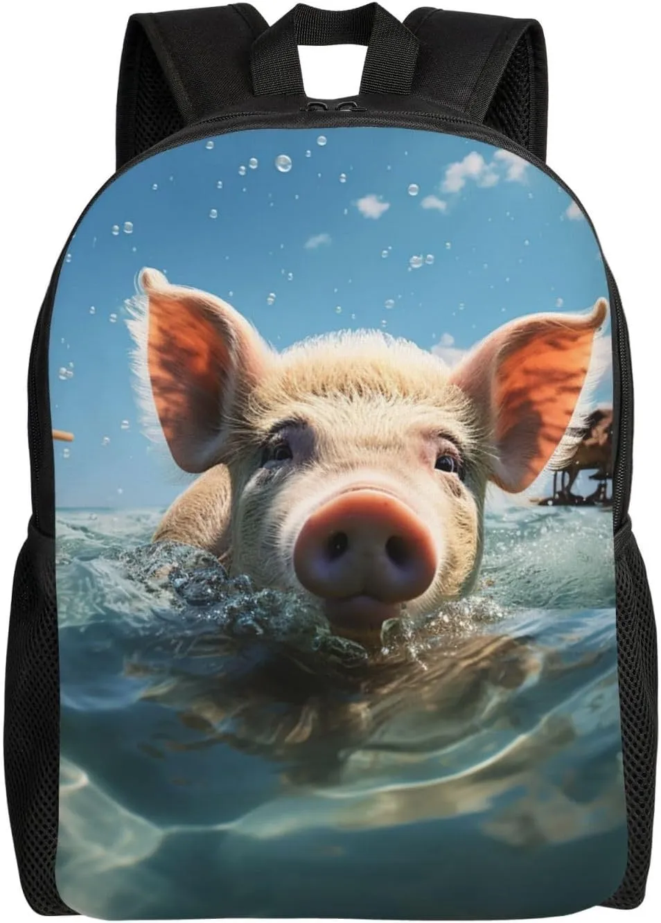 Smiling Travel Backpack for Women Men Large Laptop Bag 16.1Inch College Bag Casual Daypack