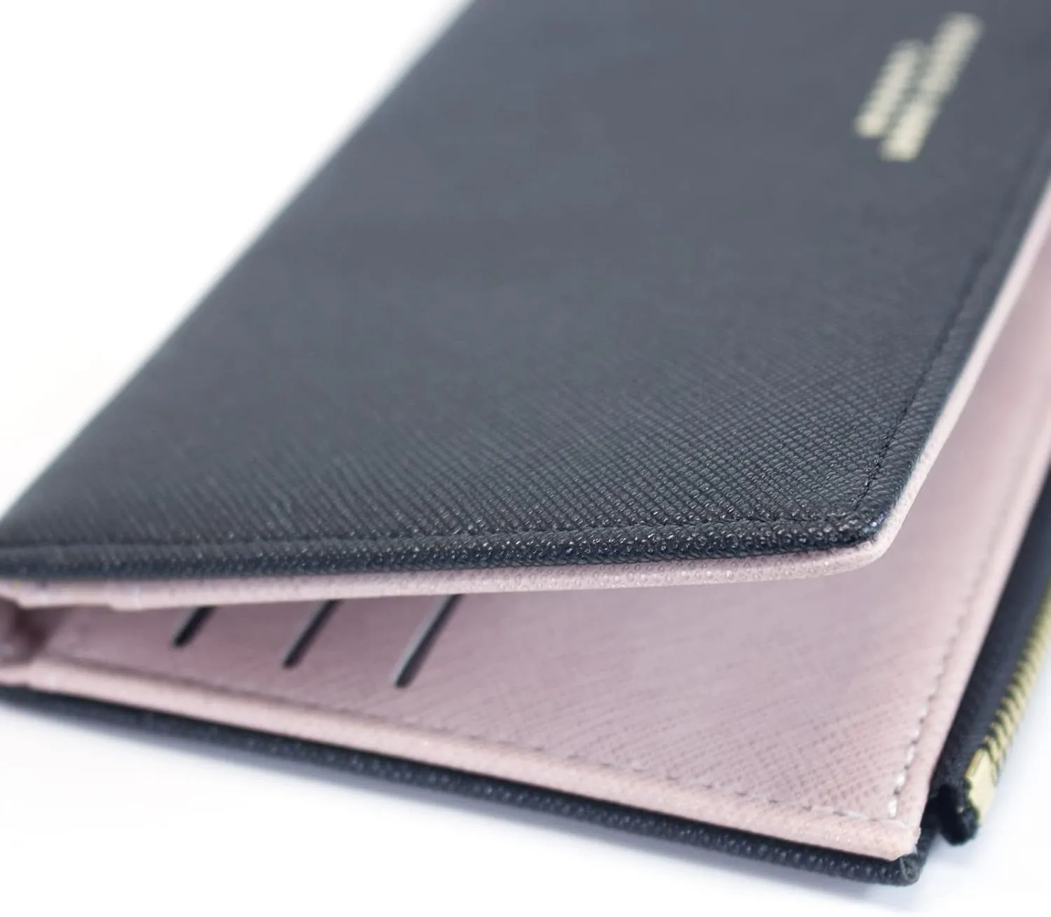 SUMGOGO Slim Wallet for Women Long Tassel Zipper Clutch Purse Handbag Card Case Wallet, Black, LARGE, Minimalist