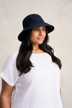 Summer Woven Cloche - Ink