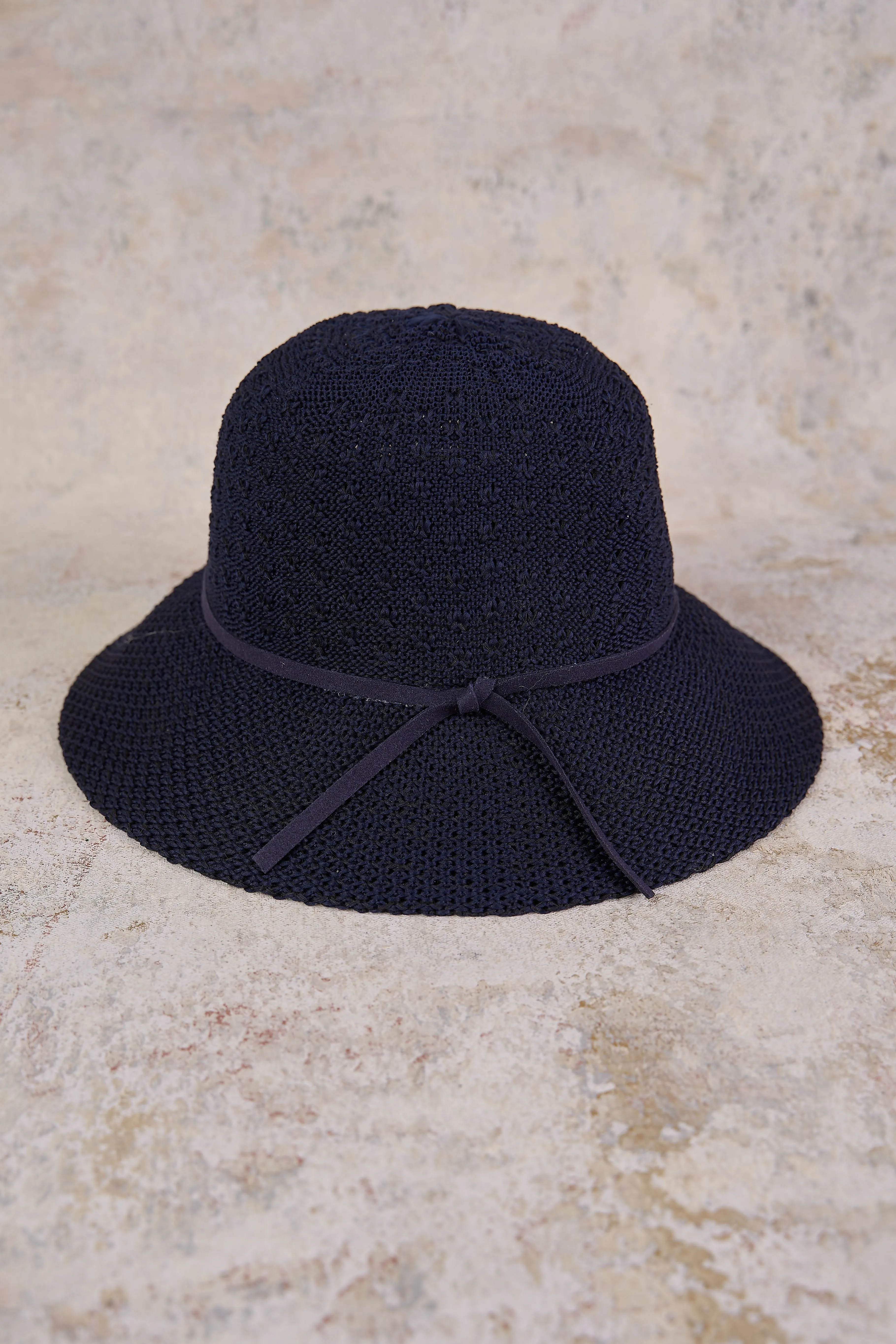 Summer Woven Cloche - Ink