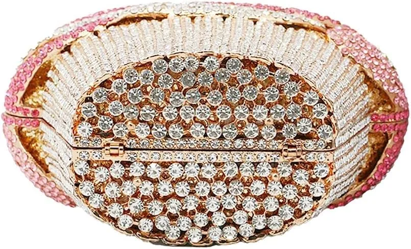 Women Ice Cream Crystal Evening Bag Luxury Rhinestone Clutch Wedding Party Minaudiere Purse and Handbag for Cocktail