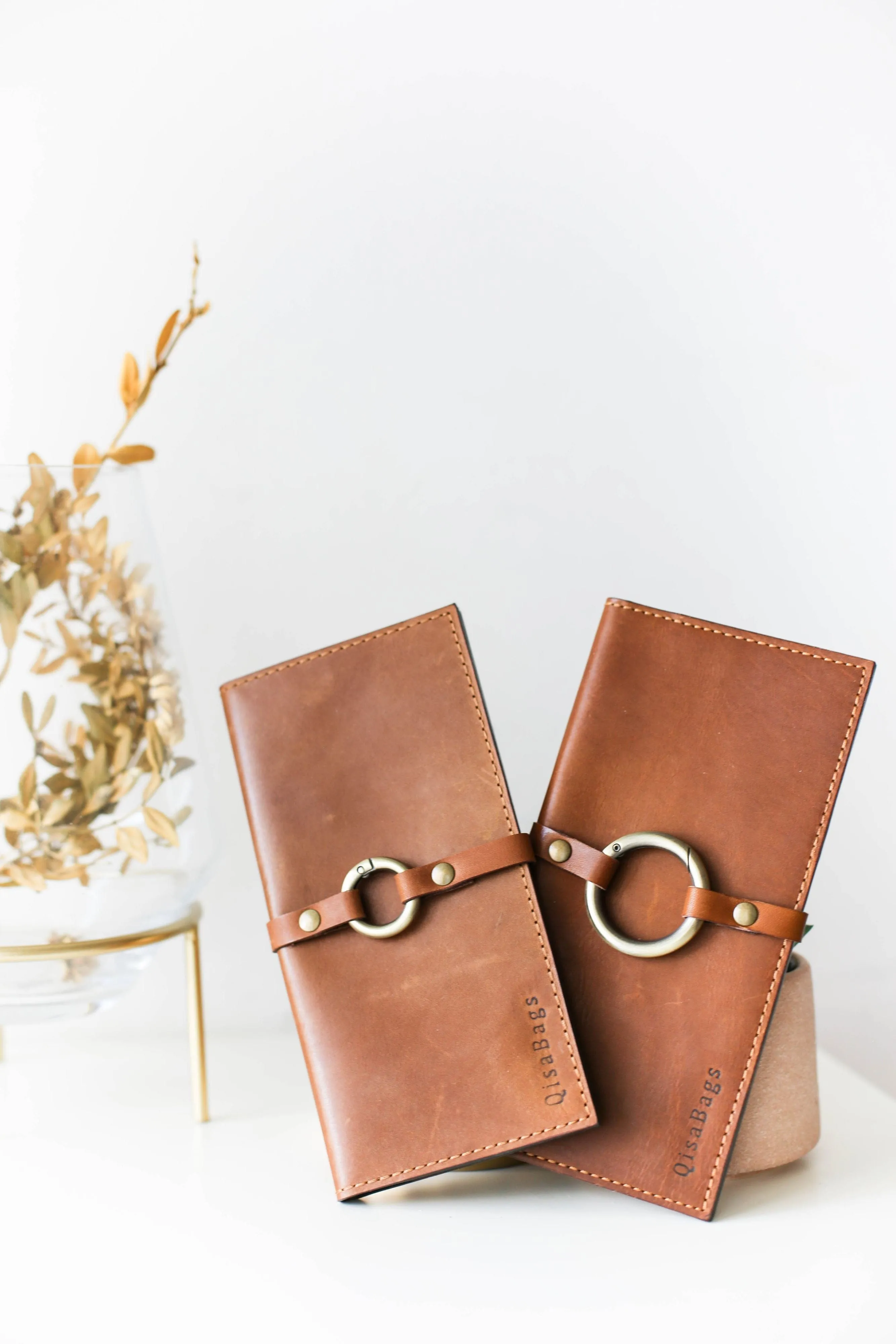 Women's Bifold Brown Leather Wallet - N02