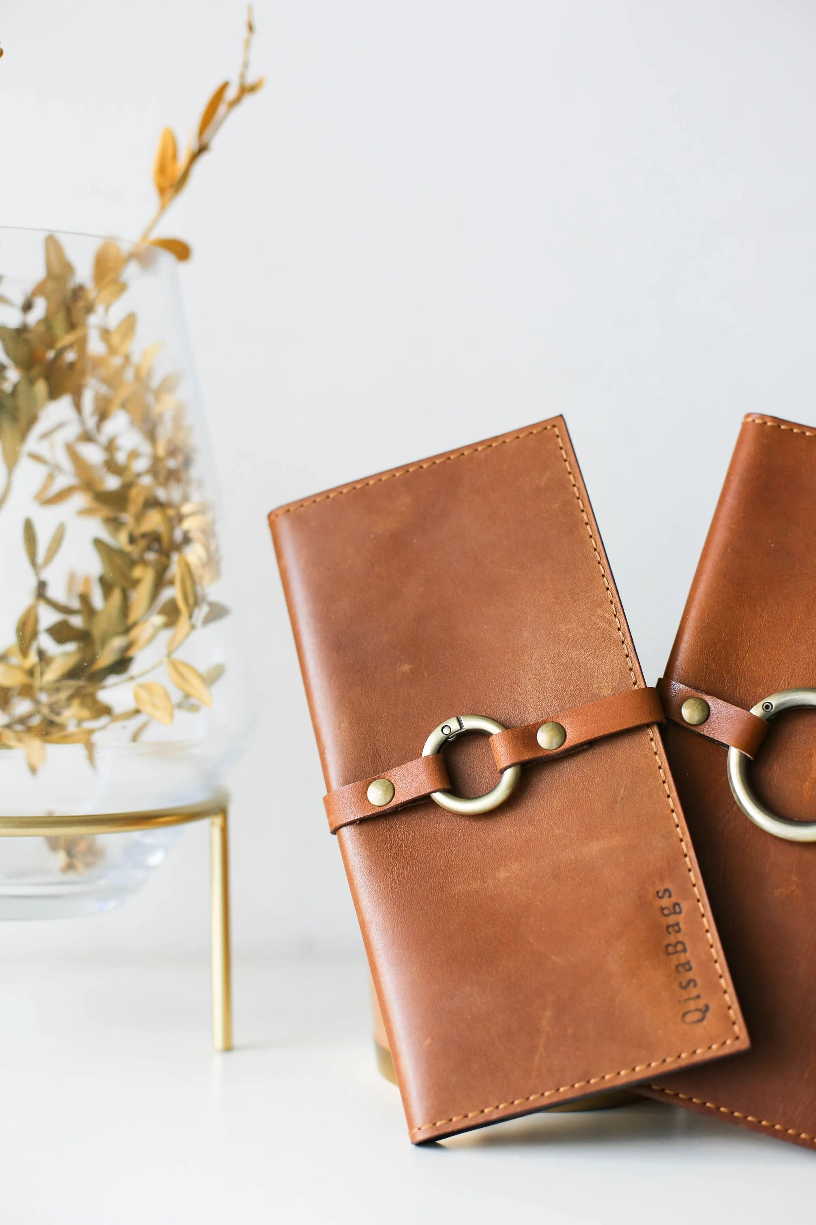Women's Bifold Brown Leather Wallet - N02