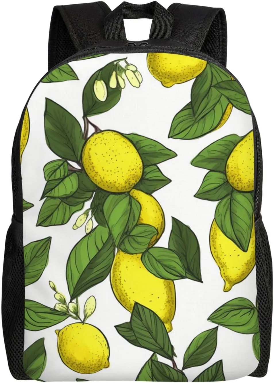 Yellow Fresh Lemons Travel Backpack for Women Men Large Laptop Bag 16.1Inch College Bag Casual Daypack