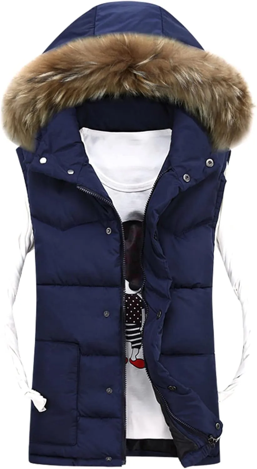 Ymosrh Mens Coats and Jackets Stylish Winter Zipper Fashion Color Waistcoat Vest Top Coat Coats Jackets Plus Size